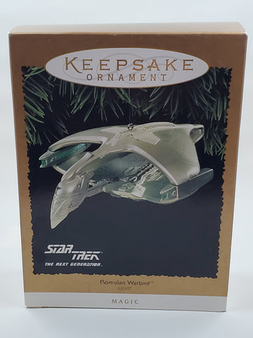 Star Trek The Next Generation Romulan Warbird, Hallmark Keepsake Ornament Magic, lights up, dated 1995