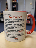 11 oz. PERSONALIZED HOT CHOCOLATE MUGS, GIFT FROM HOLIDAY ELF - PRE-ORDER