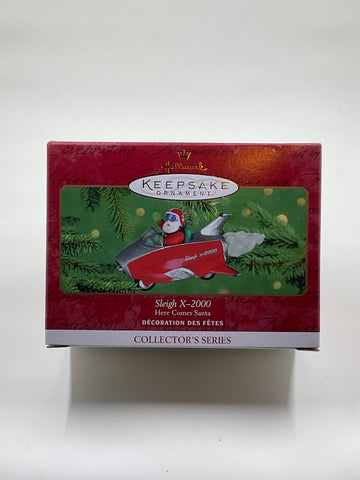 Sleigh X-2000, Here Comes Santa, Hallmark Keepsake Ornament Collector’s Series dated 2000