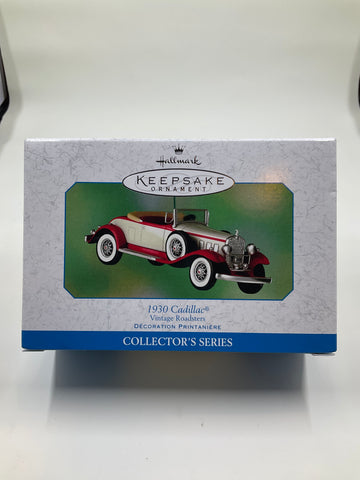 1930 Cadillac, Vintage Roadsters, Hallmark Keepsake Ornament Collector’s Series dated 2001